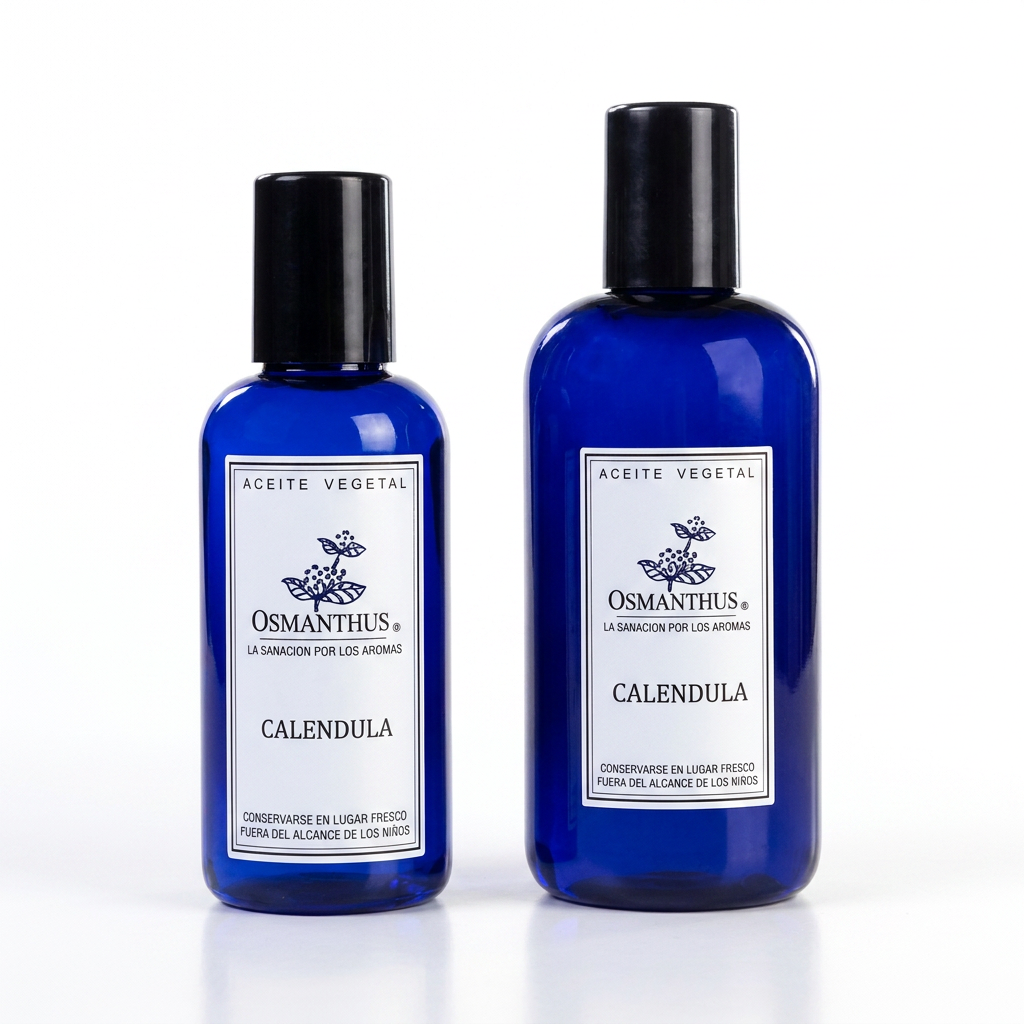 Aceite vegetal de Caléndula Osmanthus – envase con gotero para pieles sensibles